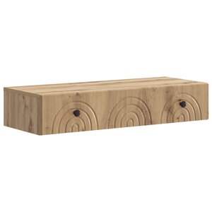 vidaXL Table d'appoint murale 87 5 x 34 5 x 17 cm Bois d'ingénierie