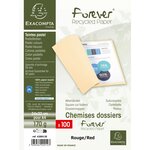 Paquet De 100 Chemises Forever® 170 100  Recyclé - 24x32cm - Rouge - X 5 - Exacompta