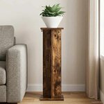 vidaXL Support de Plante Chêne fumé 25 x 25 5 x 80 5 cm