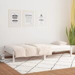 vidaXL Lit de jour Blanc 80x200 cm Bois de pin massif