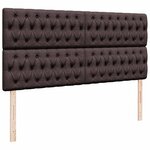 VidaXL Cadre de lit ottoman avec matelas marron foncé 200x200 cm tissu