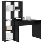 vidaXL Bureau Chêne noir 138 5 x 55 x 143 cm Bois d'ingénierie
