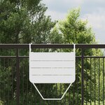 Table de balcon pliable blanche 60x40 cm en acier