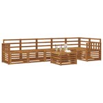 vidaXL Ensemble de canapés d'extérieur 7 pc Naturel Polyester