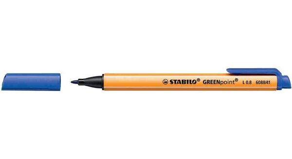 Stylo Feutre GREENpoint Pointe large 0 8 mm Bleu STABILO