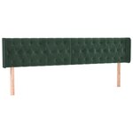 vidaXL Tête de lit à LED Vert foncé 203x16x78/88 cm Velours