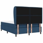 vidaXL Lit à ressorts avec matelas Bleu 140 x 190 cm tissu