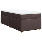 vidaXL Sommier à lattes de lit avec matelas Marron foncé 80x200 cm