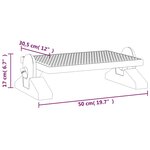 vidaXL Repose-pieds Noir 50x30 5x17 cm