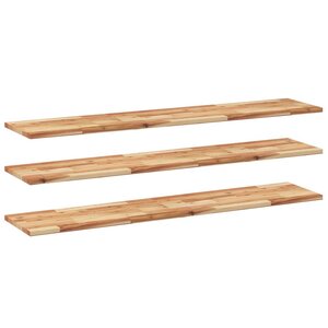 vidaXL Étagères flottantes 3 Pièces 120x30x2 cm acacia massif à l'huile