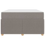 vidaXL Cadre de lit avec matelas Taupe 120 x 190 cm tissu