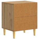 vidaXL Table de chevet Chêne artisanal 43 x 34 5 x 50 cm