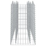 vidaXL Lit surélevé à gabions arqué 200x50x100 cm Fer galvanisé