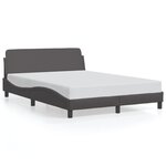 vidaXL Cadre de lit sans matelas gris 140x190 cm similicuir