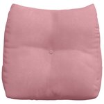 vidaXL Coussin de Dos Rose 45 x 24 x 50 cm Velours