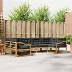 vidaXL Ensemble de canapés d'extérieur 6 Pièces Blanc et anthracite