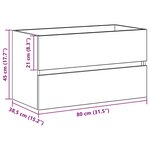 vidaXL cabinet de lavabo Chêne noir 80x38 5x45 cm Bois d'ingénierie