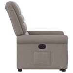 vidaXL Fauteuil inclinable électrique taupe tissu
