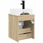 vidaXL Meuble-sèche avec évier mural Chêne Sonoma 39 x 41 x 62 5 cm