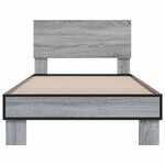 vidaXL Cadre de lit sans matelas sonoma gris 100x200 cm