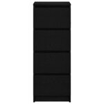 vidaXL Buffet chêne noir 37 5x35x99 cm bois d'ingénierie