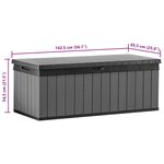 Keter Boîte de rangement de jardin Darwin 380 L Gris
