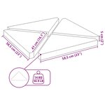vidaXL Plaques de poids de parasol 4 Pièces triangulaire granit noir 14kg
