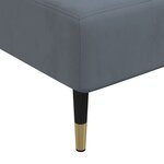 vidaXL Chaise longue gris foncé velours