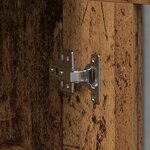 vidaXL Cabinet Murale avec Portes en Verre - Bois Ancien - 69.5x34x90 cm