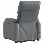 vidaXL Fauteuil inclinable de massage électrique gris similicuir
