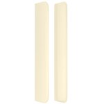 vidaXL Tête de lit avec oreilles Crème 183x16x118/128 cm Similicuir