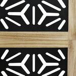 vidaXL Cloison de séparation 4 panneaux marron noir paulownia massif