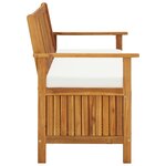 vidaXL Banc de rangement de jardin Bois d'acacia solide 120x63x84 cm