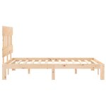 vidaXL Cadre de lit avec tête de lit 120x200 cm bois massif