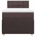 vidaXL Sommier à lattes de lit avec matelas Marron foncé 90x200 cm