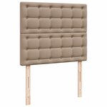 VidaXL Cadre de lit ottoman et matelas cappuccino 120x190cm similicuir
