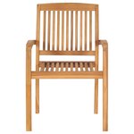 vidaXL Chaises de jardin lot de 2 et coussins taupe Bois teck massif