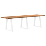 vidaXL Table à manger avec bord naturel 280x80x74 cm bois massif chêne