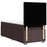 vidaXL Sommier à lattes de lit avec matelas Marron foncé 90x200 cm