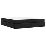 vidaXL Cadre de lit avec matelas avec matelas 2 Pièces Noir PVC