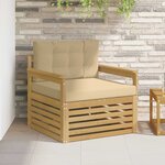 vidaXL Canapé d’extérieur Polyester Blanc