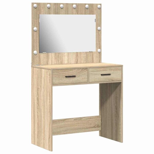 vidaXL Coiffeuse Chêne sonoma 78.5 x 41 x 135 cm Bois d'ingénierie
