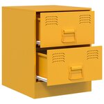vidaXL Table de chevet jaune 34 5x39x44 cm acier