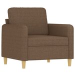 vidaXL Fauteuil avec repose-pied Marron 60 cm Tissu