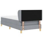 vidaXL Lit à ressorts avec matelas Gris clair 90 x 190 cm tissu