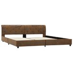 vidaXL Cadre de lit sans matelas marron similicuir daim 180x200 cm