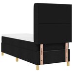 Lit à ressorts avec matelas et LED vidaXL Noir 80x200 cm Tissu