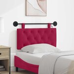 vidaXL Tête de lit suspendue Bordeaux Velours