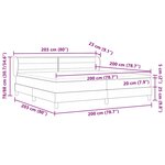 vidaXL Lit à ressorts avec matelas Taupe 200 x 200 cm tissu