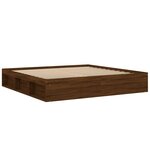 vidaXL Cadre de lit chêne marron 200x200 cm